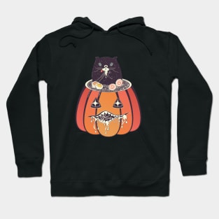 Ramen and cat in the pumpkin Hoodie